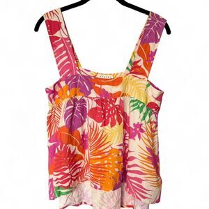 Stark X multicoloured tropical print swing tank top, Size M